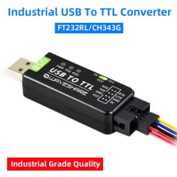 Industrial USB To TTL Converter Original FT232RL/CH343G Multi Protection & Systems Support Stable Transmission LED Indicators