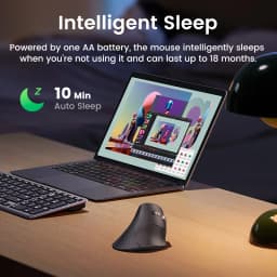 UGREEN Vertical Mouse Wireless Bluetooth5.0 2.4G Ergonomic 4000DPI Mice for MacBook Tablet Laptops Computer PC Mice