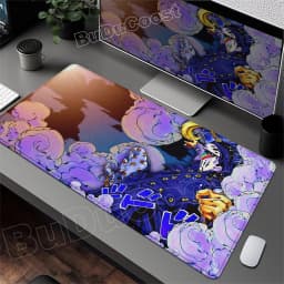 Funny Anime Jojo Bizarre Adventure Mouse Pad Cabinet Keyboard Accessories Joseph Joestar Laptop Gaming Large Lock Edge Mousepad