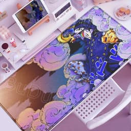 Funny Anime Jojo Bizarre Adventure Mouse Pad Cabinet Keyboard Accessories Joseph Joestar Laptop Gaming Large Lock Edge Mousepad