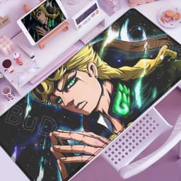 Funny Anime Jojo Bizarre Adventure Mouse Pad Cabinet Keyboard Accessories Joseph Joestar Laptop Gaming Large Lock Edge Mousepad