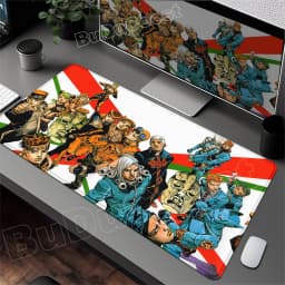 Funny Anime Jojo Bizarre Adventure Mouse Pad Cabinet Keyboard Accessories Joseph Joestar Laptop Gaming Large Lock Edge Mousepad