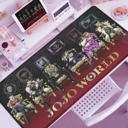 Funny Anime Jojo Bizarre Adventure Mouse Pad Cabinet Keyboard Accessories Joseph Joestar Laptop Gaming Large Lock Edge Mousepad