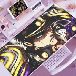 Funny Anime Jojo Bizarre Adventure Mouse Pad Cabinet Keyboard Accessories Joseph Joestar Laptop Gaming Large Lock Edge Mousepad