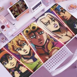 Funny Anime Jojo Bizarre Adventure Mouse Pad Cabinet Keyboard Accessories Joseph Joestar Laptop Gaming Large Lock Edge Mousepad