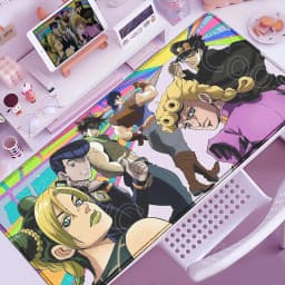 Funny Anime Jojo Bizarre Adventure Mouse Pad Cabinet Keyboard Accessories Joseph Joestar Laptop Gaming Large Lock Edge Mousepad