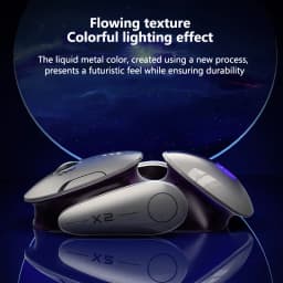 Inphic X2 V2 Wireless Gaming Mouse Metal Base Rechargeable Silent Office Bluetooth Mouse For Computer Laptop Office Game