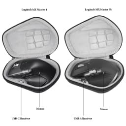 Geekria Hard EVA Case for Logitech MX Master 4 MX Master 3S MX Master 3 Wireless Mouse Shockproof Travel Bag Dark Gray
