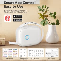P12 Thermal Label Printer Similar as D11 D110 D101 Marklife P12 Mini Label Maker Handheld Label Machine with Adhesive Label Tape