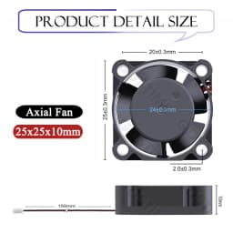 GDSTIME 2510 Fan 24V 12V 5V Cooler 25*10MM Dual Ball Bearing Fan 25MM Micro Fan 2.5CM Mini Fan for Audio&3D Printers Accessories