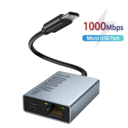 ZEXMTE 1000Mbps Network Card Type C Micro USB Ethernet Adapter for Chromecast 4K Google TV Smartphones Tablets Android Device