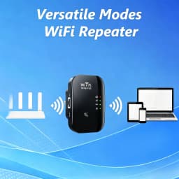 Wireless 300M 2.4GHz WiFi Range Extender, Strong Signal Repeater Amplifier Convenient Setup Network Booster For Home Office