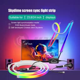 Skydimo Monitor Ambilight Lights PC E-Sport Gamer Ambient RGB Strip, Desktop Computer Display AURA LED 5V USB Software Control