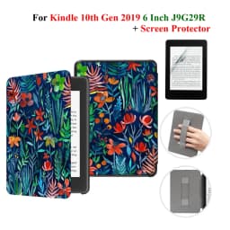 For Kindle 10th Generation Case + Screen Protector 6 Inch with Hand Strap Belt Ebook 2019 J9G29R Leather Cover Wake Sleep Funda