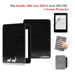 For Kindle 10th Generation Case + Screen Protector 6 Inch with Hand Strap Belt Ebook 2019 J9G29R Leather Cover Wake Sleep Funda