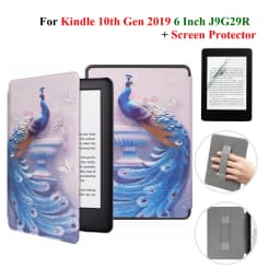 For Kindle 10th Generation Case + Screen Protector 6 Inch with Hand Strap Belt Ebook 2019 J9G29R Leather Cover Wake Sleep Funda