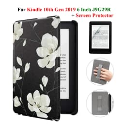 For Kindle 10th Generation Case + Screen Protector 6 Inch with Hand Strap Belt Ebook 2019 J9G29R Leather Cover Wake Sleep Funda