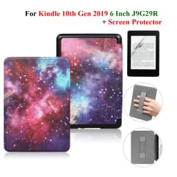 For Kindle 10th Generation Case + Screen Protector 6 Inch with Hand Strap Belt Ebook 2019 J9G29R Leather Cover Wake Sleep Funda
