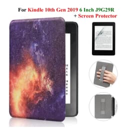 For Kindle 10th Generation Case + Screen Protector 6 Inch with Hand Strap Belt Ebook 2019 J9G29R Leather Cover Wake Sleep Funda