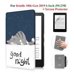 For Kindle 10th Generation Case + Screen Protector 6 Inch with Hand Strap Belt Ebook 2019 J9G29R Leather Cover Wake Sleep Funda