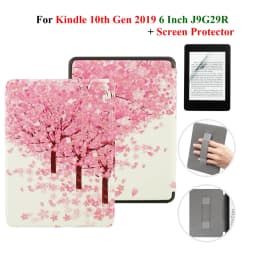 For Kindle 10th Generation Case + Screen Protector 6 Inch with Hand Strap Belt Ebook 2019 J9G29R Leather Cover Wake Sleep Funda