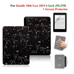 For Kindle 10th Generation Case + Screen Protector 6 Inch with Hand Strap Belt Ebook 2019 J9G29R Leather Cover Wake Sleep Funda