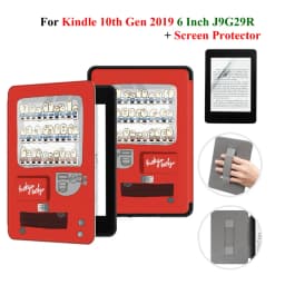 For Kindle 10th Generation Case + Screen Protector 6 Inch with Hand Strap Belt Ebook 2019 J9G29R Leather Cover Wake Sleep Funda