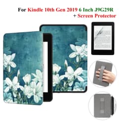 For Kindle 10th Generation Case + Screen Protector 6 Inch with Hand Strap Belt Ebook 2019 J9G29R Leather Cover Wake Sleep Funda