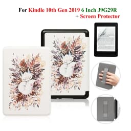 For Kindle 10th Generation Case + Screen Protector 6 Inch with Hand Strap Belt Ebook 2019 J9G29R Leather Cover Wake Sleep Funda