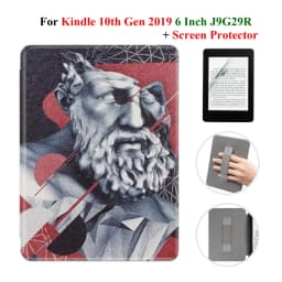 For Kindle 10th Generation Case + Screen Protector 6 Inch with Hand Strap Belt Ebook 2019 J9G29R Leather Cover Wake Sleep Funda