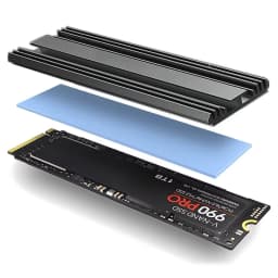 TEUCER M.2 2280 Cooler M2 NVME NGFF SSD Solid-state Drive Heat Sink Aluminum Radiator with Silicone Thermal Pad for PC PS5