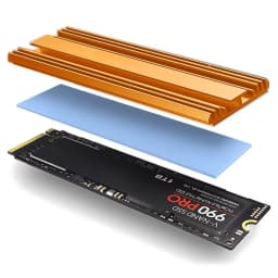 TEUCER M.2 2280 Cooler M2 NVME NGFF SSD Solid-state Drive Heat Sink Aluminum Radiator with Silicone Thermal Pad for PC PS5
