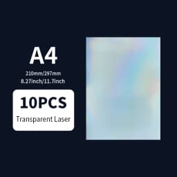 A4 Holographic Vinyl Sticker Paper Transparent Laser PET Adhesive Paper For Inkjet Printer Waterproof Anti-tear DIY