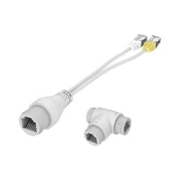 POE Splitter 2-in-1 Network Cabling Connector Three-way RJ45 Connector for Security Camera Install Accessories K1KF