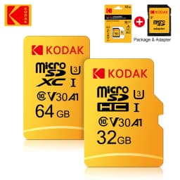 Original Kodak Micro SD Card 256GB U3 High Speed Memory Card A1 V30 Class 10 MicroSDXC with SD Adapter