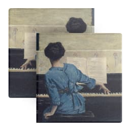 Twosheep Magnetic Detachable Case for Bigme B751C 7 Inch Soft TPU Cover with Pen Slot Auto Sleep Wake Oil Painting