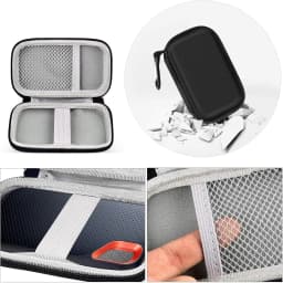 Storage bag for SanDisk 500GB/ 1TB/ 2TB/ 4TB Extreme Portable SSD - Up to 1050MB/s - USB-C, USB 3.2 Gen 2 - External (Bag only)