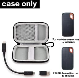 Storage bag for SanDisk 500GB/ 1TB/ 2TB/ 4TB Extreme Portable SSD - Up to 1050MB/s - USB-C, USB 3.2 Gen 2 - External (Bag only)
