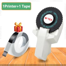 Motex E101 Portable 3D Embossing Label Printer Similar as B90 Dymo 12965 1610 Manual Label Maker DIY Adhesive Dymo 3D Label Tape
