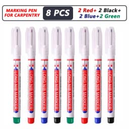 iLMH 4-40Pcs Deep Hole Long Nib Head Marker For Metal Perforating Pen Waterproof Bathroom Woodworking Decor Multi-Purpose Tool