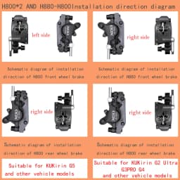 XOD XD-H800 / XD-H880 Hydraulic Disc Brakes for Electric Scooters & E-Bikes , – Compatible KuKirin G2 G2MAX G3PRO G4 G5