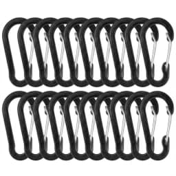 8PCS Stainless Steel Backpack Buckle S Type Handmade Carabiner with Lock Silver Necklace Clasps Jewelry Accessories