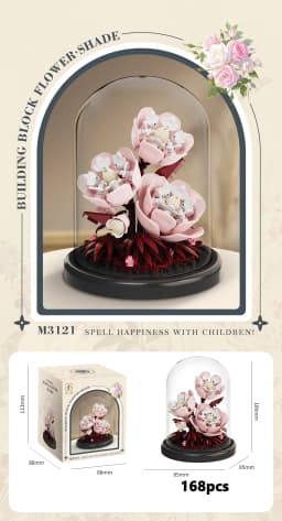 Eternal Flower Bouquet Bonsai Potted Plant Micro Building Blocks Model Home Decoration Puzzle Toys Kids Birthday Christmas Gifts