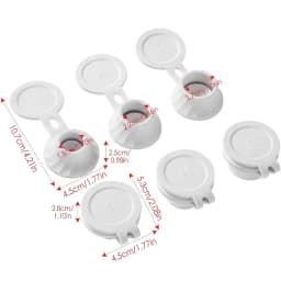 Bottle Emptying Caps, 3/6pcs Adapters Transfer Connector, 3 Sizes Inverted Caps Flipping Bottle, Inverted bottle cap Get Every D