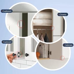 Magnetic Cabinet Catches Ultra Thin Door Strong Magnets Stopper Invisible Adhesive Drawer Magnet Lock for Kitchen Closet Closer