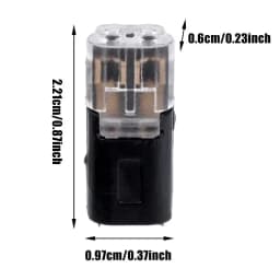 50/1pcs Double-Wire Plug-in Connector with Locking Buckle Pluggable LED Wire Connector 2 Pin 2 Way Universal Compact Wire