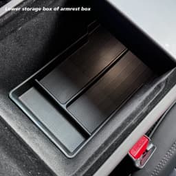TESY Console & Armrest Storage Box For Tesla New Model Y Juniper Launch ABS Silicone Non-slip Mat Upper and Lower Watercup