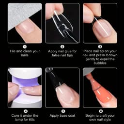 120 Pieces of Transparent Coffin/Mandarin/Aprilion/Square/Oval/Other Shape Style Boxed Nails, Soft 12 Sizes Full Cover Acrylic Press-On Nails, Suitable for Home DIY Nail Art and Nail Salon Use or as a Gift, Essential for Women's Nail Care, Christmas Nails