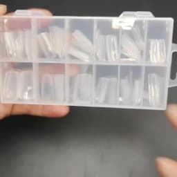 120 Pieces of Transparent Coffin/Mandarin/Aprilion/Square/Oval/Other Shape Style Boxed Nails, Soft 12 Sizes Full Cover Acrylic Press-On Nails, Suitable for Home DIY Nail Art and Nail Salon Use or as a Gift, Essential for Women's Nail Care, Christmas Nails