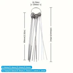 10 Stainless Steel Needle Shower Head Cleaning Brush Set, Suitable for Multi Size Shower Heads,bathroom Accessory Cleaning Tools